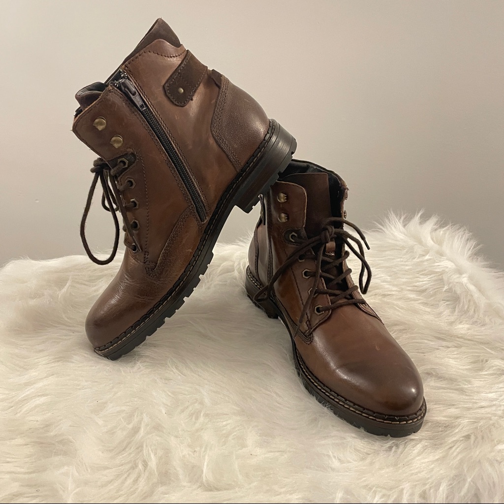 Alfani Syd Brown Leather Casual Boots Alfani Men main image 3